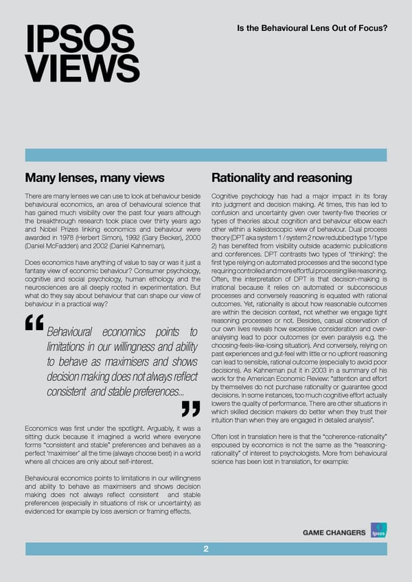 Is the Behavioural Lens Out of Focus? - Page 4